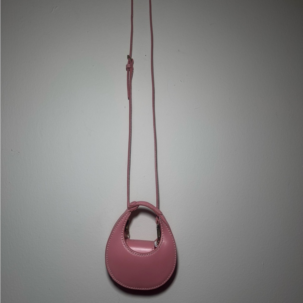 STAUD Pink Goodnight Moon Crossbody Bag